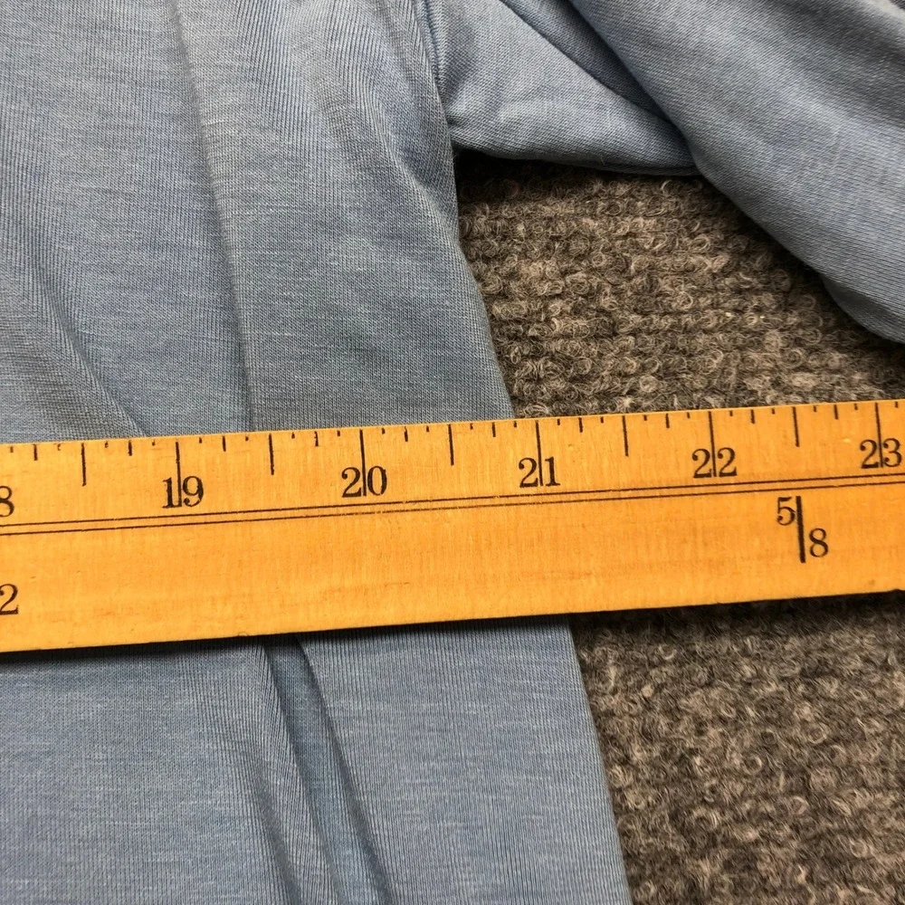 Athleta Womens Light Blue Pleated Back High Low Long Sleeve Top Size M 4579